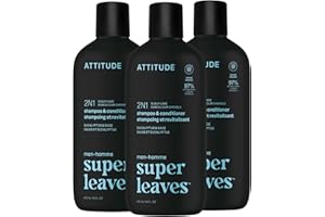 ATTITUDE Men's Shampoo and Conditioner 2-in-1, Made in Canada, Scalp Care for Build Up and Oily Hair, 97% Natural Origin Ingr