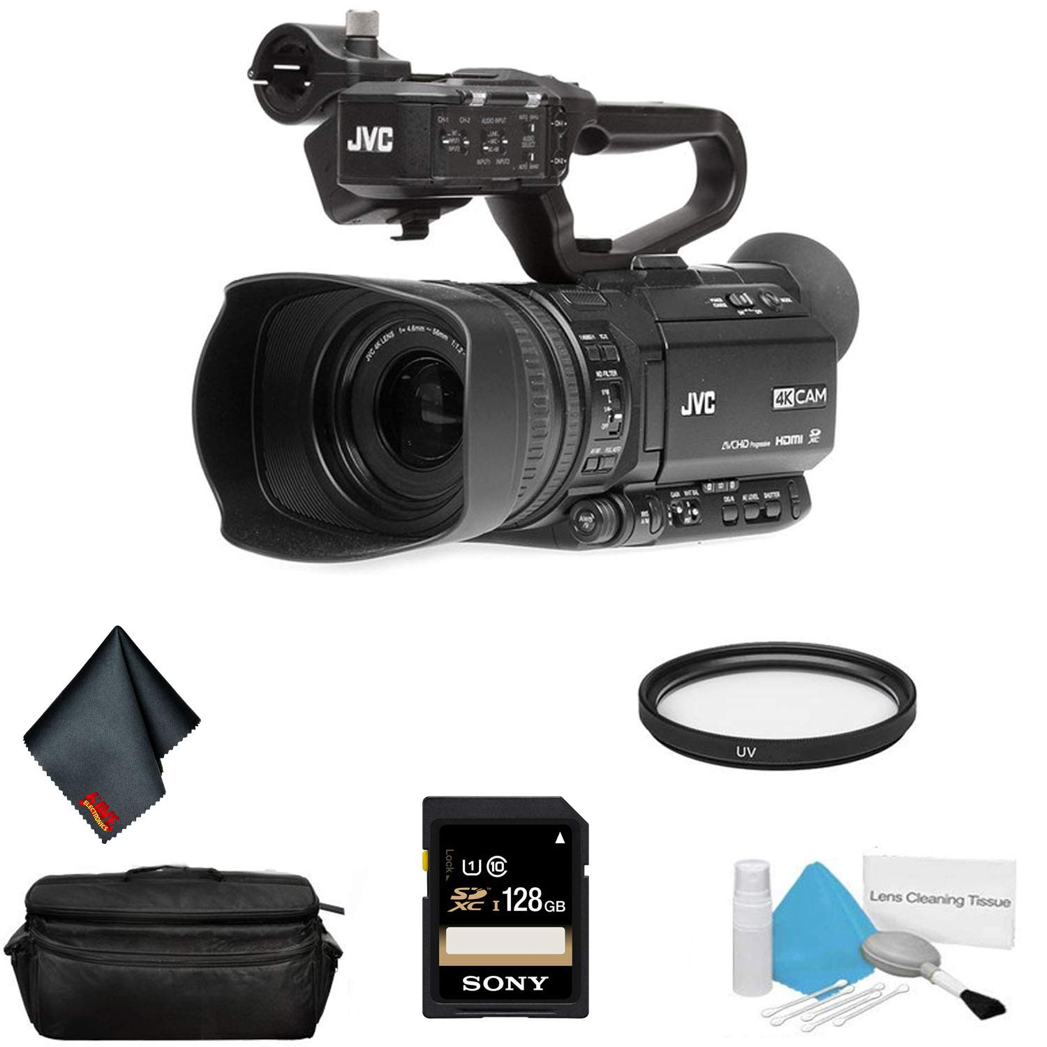 JVC GY-HM250 UHD 4K Streaming Professional Video Camcorder Bundle + - Picture 1 of 6