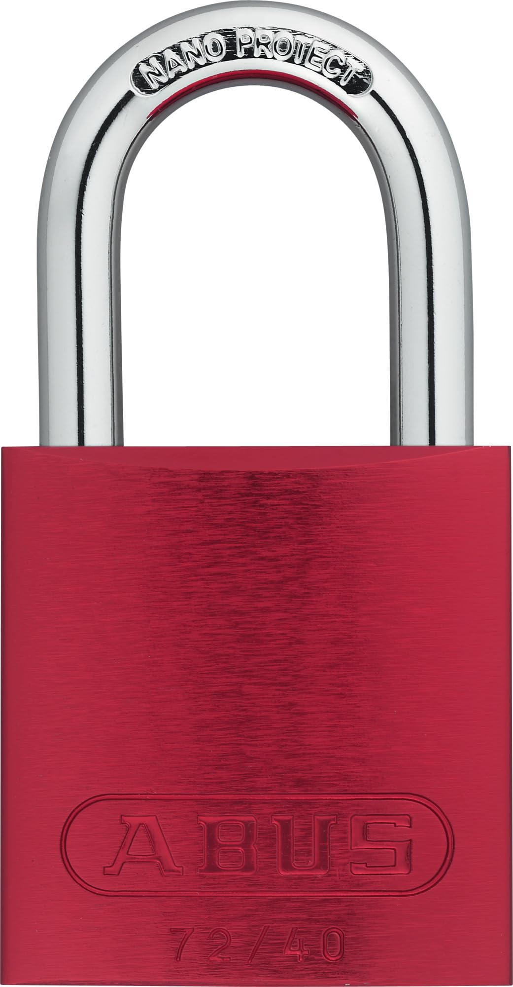 ABUS Padlock 72/40 - Lightweight Titanium Material with high Corrosion Protection - Including 2 Keys - Security Level 6 - red
