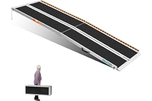 KOLOTOOL Wheelchair Ramp 8ft, Non-Skid Aluminum Folding Ramps for Wheelchairs for Home Steps, 800 LBS Capacity Handicap Wheel Chair Ramp for Doorway, Homes, Threshold, Entry, Stairs 96" Lx 29.2" Wx2H