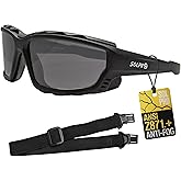 Anti-Fog Safety Motorcycle Riding Sunglasses Foam padded Goggle, Dustproof, Windproof, Hunting, Hiking, Golfing