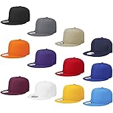 Falari Wholesale 12 Pack Snapback Hat Cap Hip Hop Style Flat Bill Blank Solid Color Adjustable Size