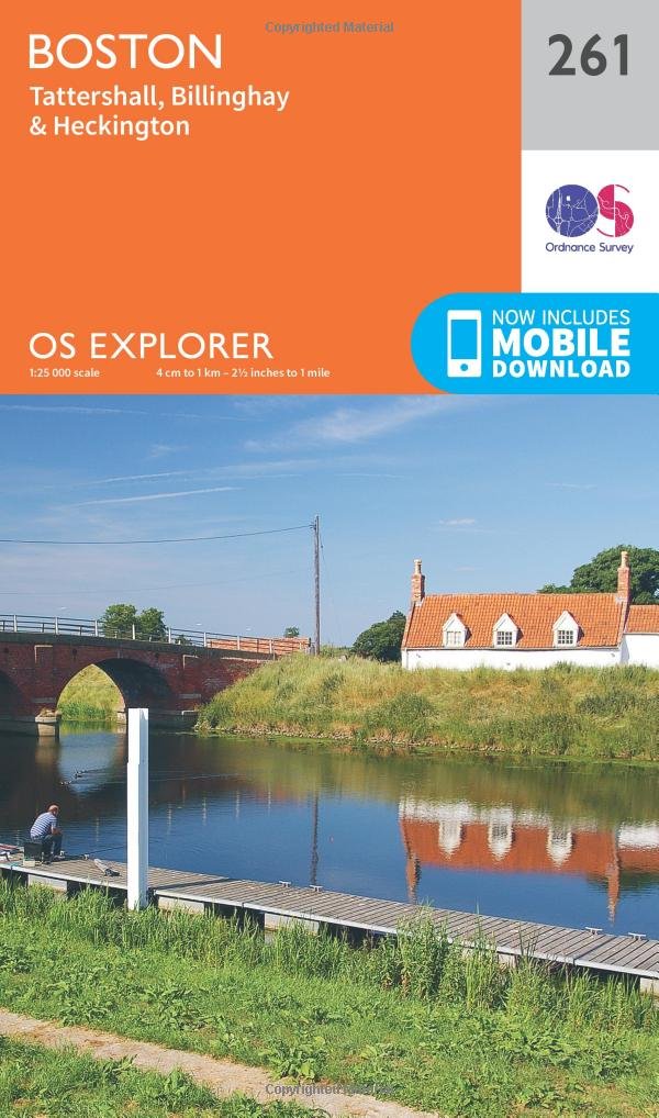 Boston Map | Tattershall, Billinghay & Heckington | Ordnance Survey | OS Explorer Map 261 | England | Walks | Hiking | Maps | Adventure
