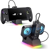 JSAUX Docking Station for ROG Ally X/ROG Ally/Steam Deck/Legion Go, 7-in-1 ROG Ally X Dock with RGB Cooling Fan, HDMI 4K@120Hz, Gigabit Ethernet, Dual USB &amp; USB C 3.0, 100W PD Charging - HB0705
