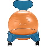 Gaiam Kids Balance Ball Chair - Classic Children's Stability Ball Chair, Alternative School Classroom Flexible Desk Seating f