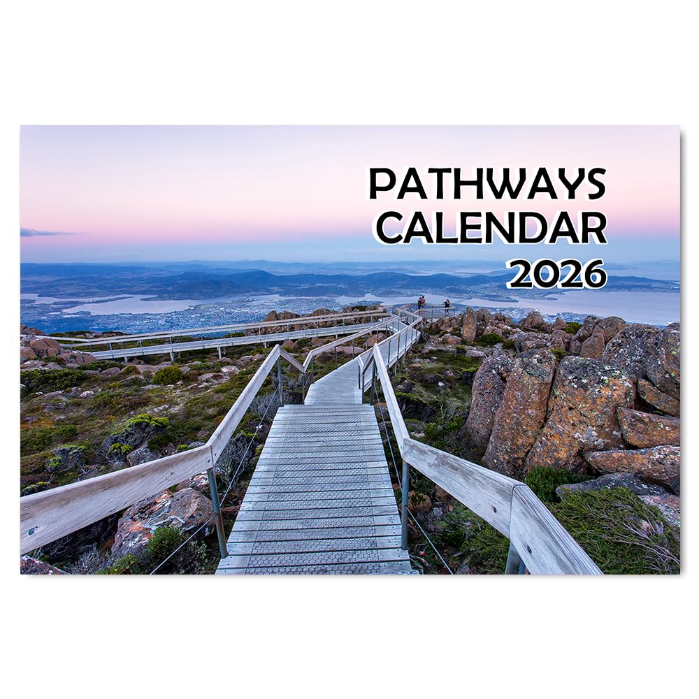 Pathways Calendar 2026 UK A4 12 Month 2026 Calendar Wall A3 When Open Papa Prints
