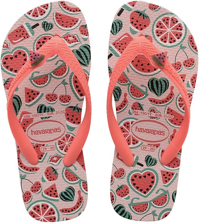 girls red flip flops