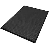 Hudson Exchange (3'x4') MaxCush Anti-Fatigue Comfort Industrial Ergonomic Mat Black
