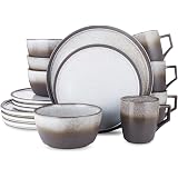 Stone Lain Tom Stoneware Dinnerware Set, 16-Piece Service For 4 – Olive Reactive Glaze - View #7