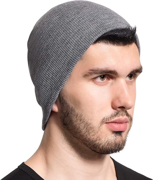 grey knit hat mens