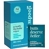 goodwipes Flushable Wipes - Individually Wrapped Butt Wipe for On-the-Go Adults - Portable Mini Wipes - Travel Essentials - S