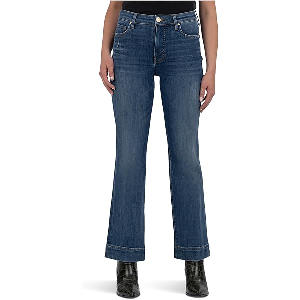 KUT from the Kloth Kelsey High-Rise Fab AB Ankle Flare in