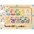 Magnetic Color and Number Maze,Uniorn Gifts for Girls,Montessori Toys for 2 3 4 5 Year Old,Learning Educational Sensory Toys for Toddlers and Kids Boys Girls,Christmas Stocking Stuffers for Kids