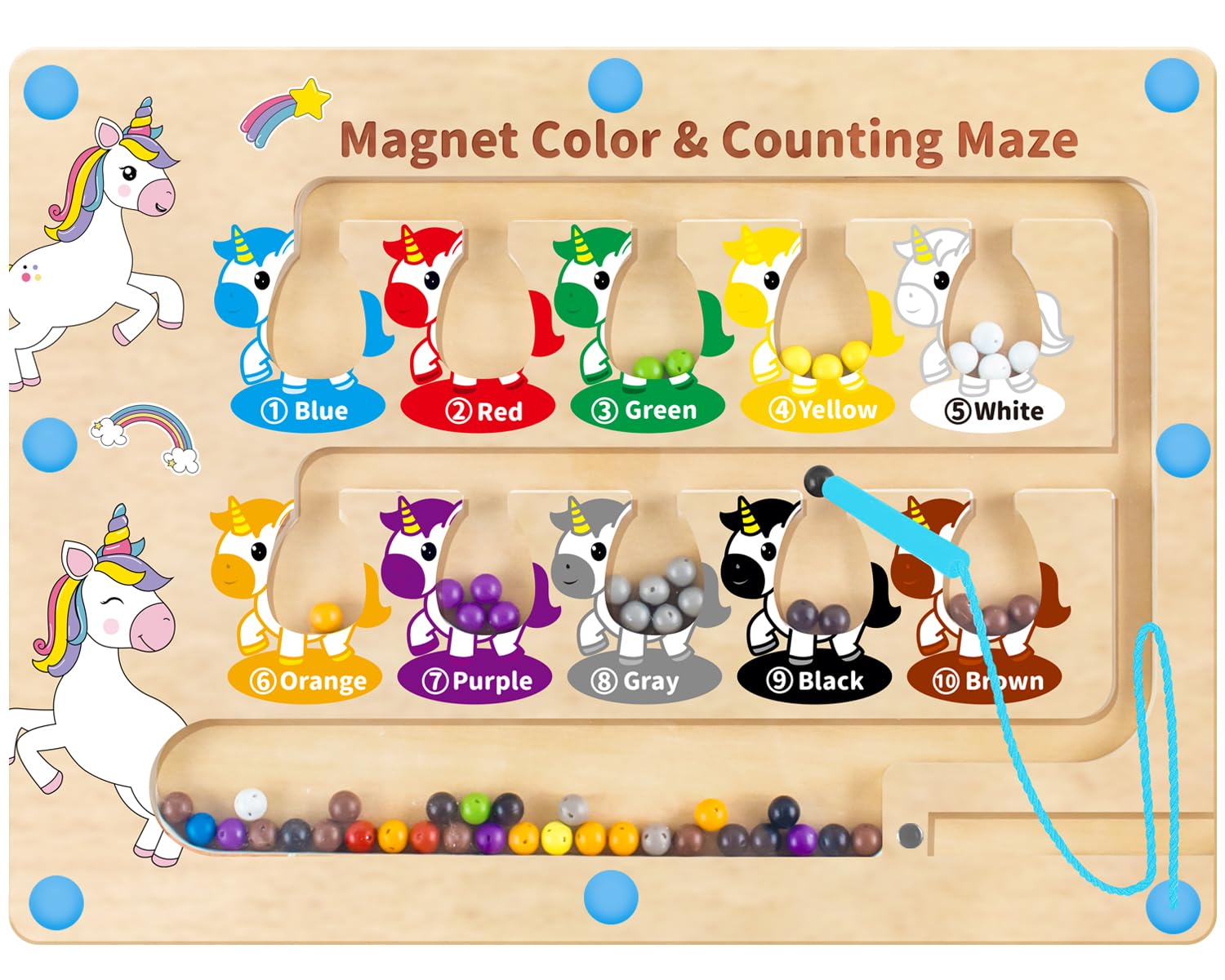 Girls Toys Montessori Toys for 2 3 4 5 6 Year Old Boys & Girls Magnetic Color and Number Maze Gifts for 3-6 Years Old Fine Motor Skills Toddler Educational Preschool Toys Xmas Gifts Stocking Fillers