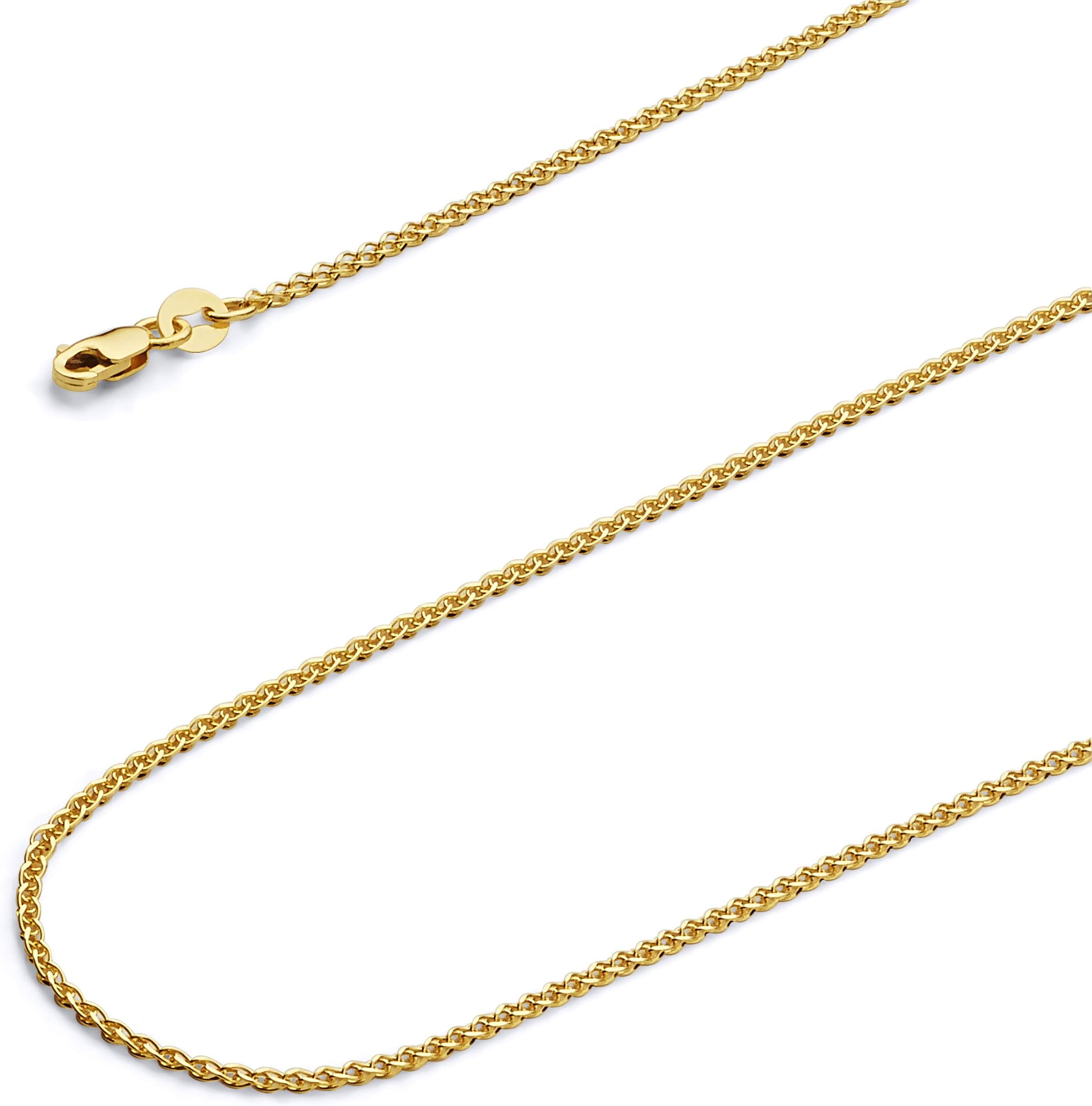 WellingsaleWellingsale 1.5mm Flat Open wheat Chain Necklace