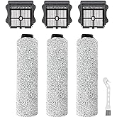 BYOFI Replacement Brush Rollers and Filters Kit for Tineco iFloor 3 and iFloor One S3 Cordless Wet Dry Vacuum Cleaner,Accessories inclue 3 HEPA Filters &amp; 3 Brush Rollers