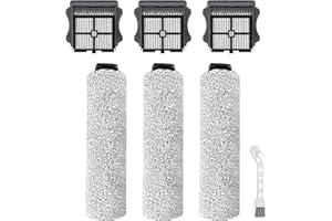 BYOFI Replacement Brush Rollers and Filters Kit for Tineco iFloor 3 and iFloor One S3 Cordless Wet Dry Vacuum Cleaner,Accessories inclue 3 HEPA Filters & 3 Brush Rollers