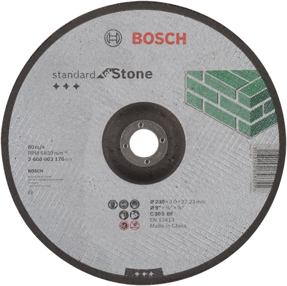 Bosch 1x PRO Stone Longlife Cutting Disc for Large Angle Grinder and Bore 22.23 mm (for Hollow brick building block Marble