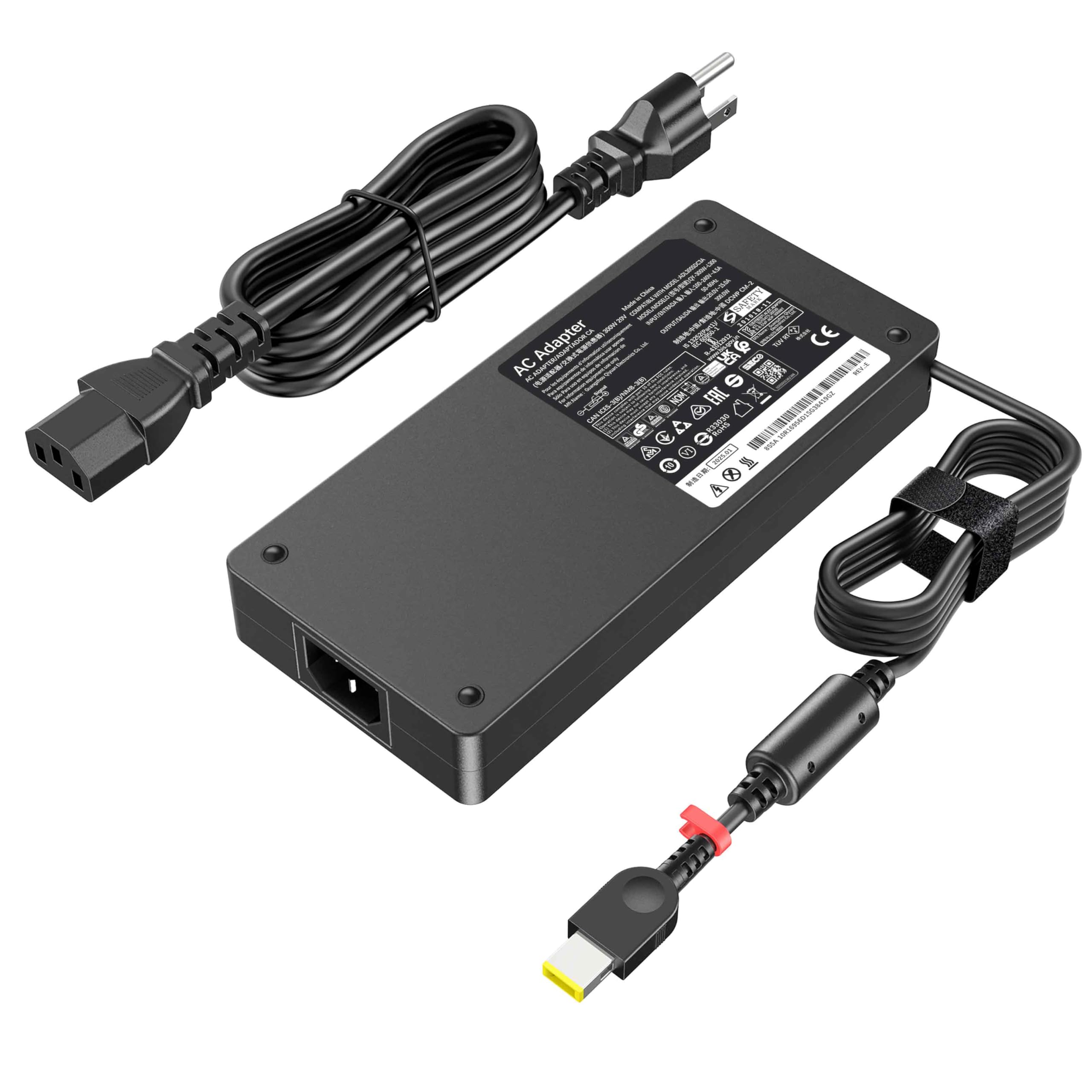 Photo 1 of VRAVEK 300W Laptop Charger Compatible with Lenovo Legion 7 7i 5i 5Pro Laptop,AC Adapter Compatible with Lenovo Legion R7000P R9000P R9000K Y9000K Y9000X Gaming Laptop Power Cord ADL300SLC3A