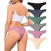 Riozz Womens Underwear Seamless Cheeky Underwear for Women No Show Panties for Women Stretch Bikini Breathable Panties 6 Pack