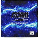 Logo Infusion - Dye-Sublimated Microfiber Bowling Towel - One Sided Print - Storm Blue Lightning Style DSMTSTBL
