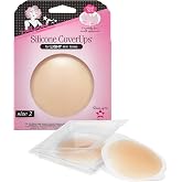 Hollywood Fashion Secrets Silicone Nipple Covers, Reusable Sticky Pasties | Silicone Nipple Covers for Women, Travel Case, Medical-Grade Adhesive Nipple Covers, Sticky up to 25 Times, Light - 1 Pair
