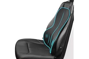 anzhixiu Thin and Light Back Cushion for Car Both fit Body Curve and Car Seat Curve - Memory Foam Car Back Support Improve Comfort and Reduce Driving Fatigue - Black