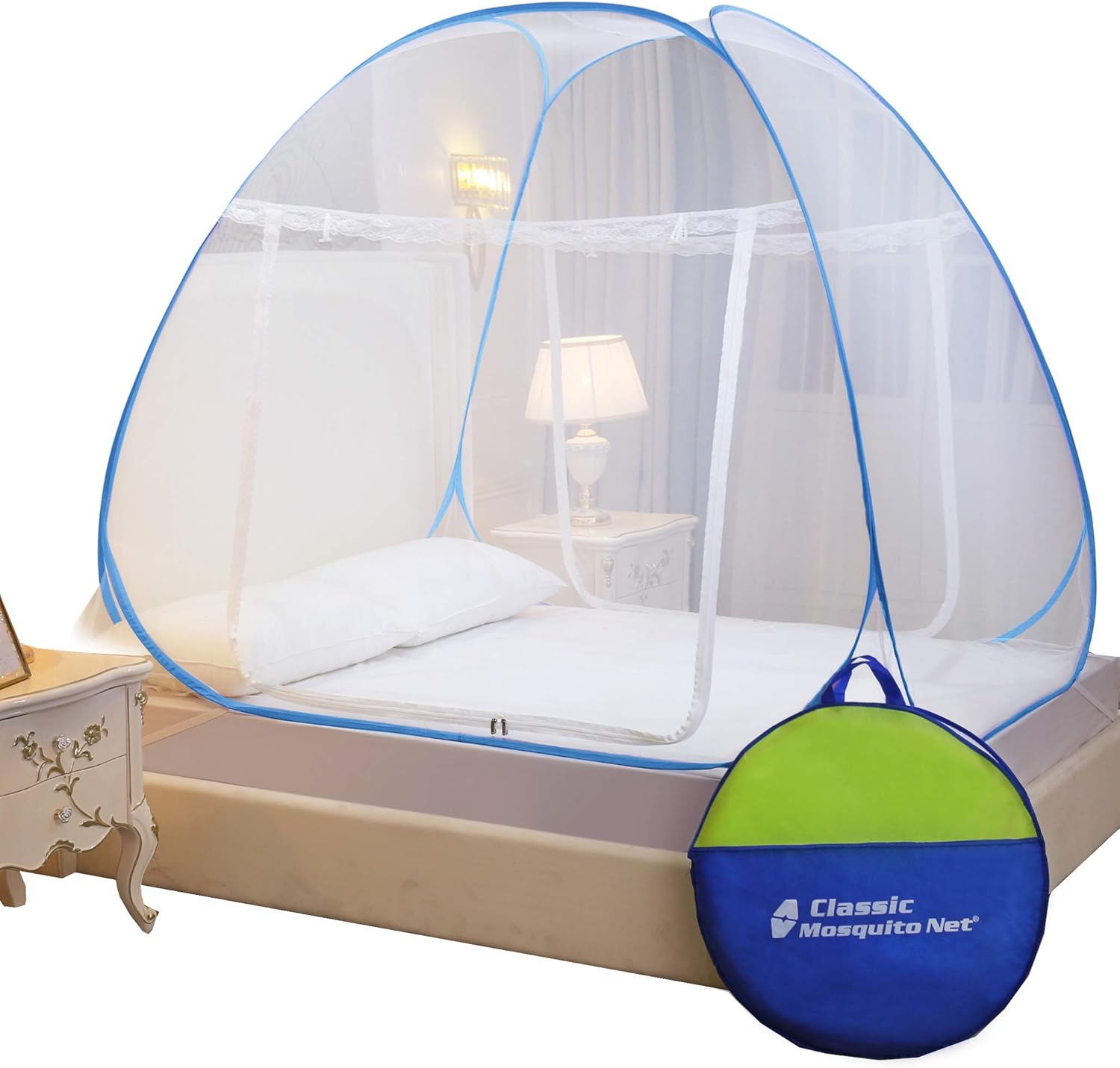 Classic Foldable Mosquito Net (Blue 