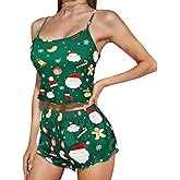 Zando Cute Pajama Sets for Women- 2 Piece Strawberry Print Summer Cami Top and Shorts Pj Set Sexy Pajamas