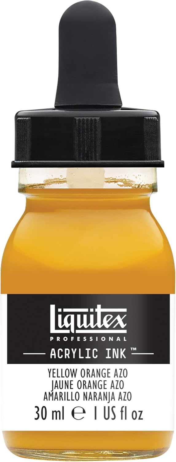 Liquitex 4260414 Yellow Orange AZO Professional Acrylic Ink 1-oz jar
