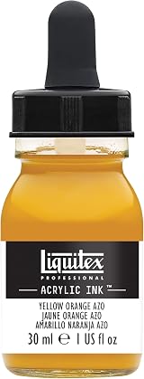 Liquitex 4260414 Liquid Professional Acrylic Paints Ink Yellow Orange Azo 30 ml