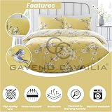 GC Gaveno Cavalia Reversible Birdie Blossom Duvet Cover King Ochre view 4