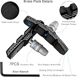 NUWAB 2 Pairs Premium Bike Brake Pads V-Brake Pads with Allen Wrench view 2