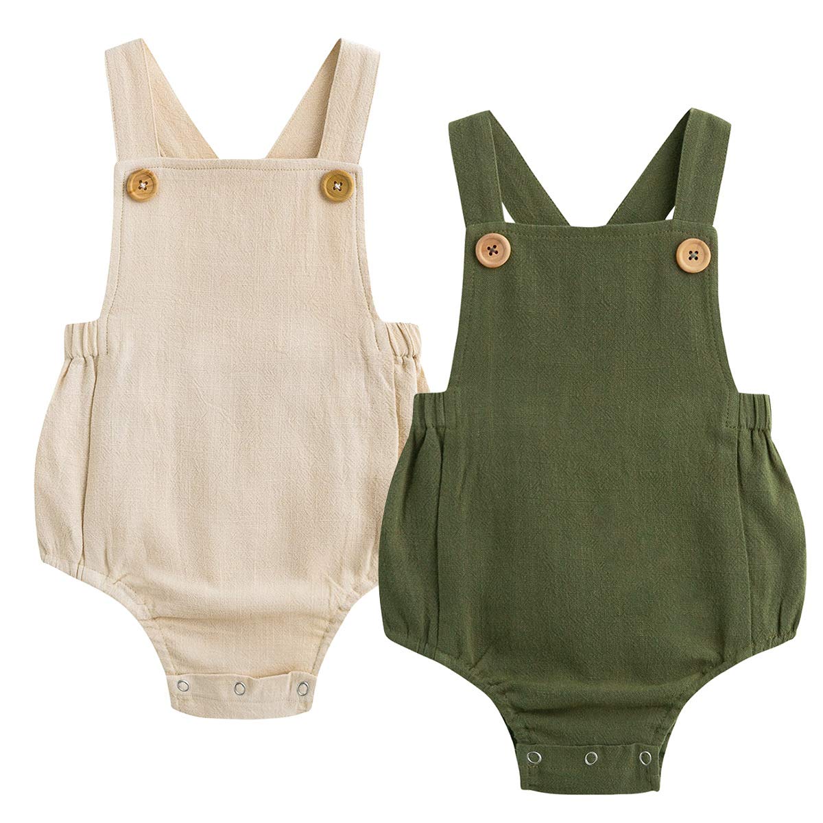 Photo 1 of Simplee kids Unisex Baby Onesie Cute Baby Romper Set Boy Infant Summer Jumpsuits Sleeveless 2-Pack
