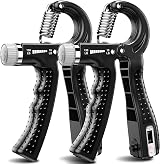 KDG Hand Grip Strengthener 2 Pack Adjustable 5-60 KG Forearm Exerciser Black view 1
