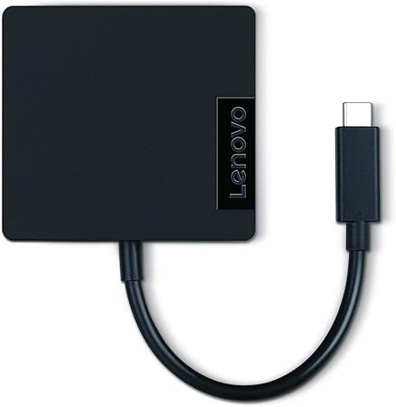 Amazon Com Lenovo Usb C Travel Hub Black Gx90m Computers Accessories
