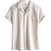 VATPAVE Boys Button Down Shirt Short Sleeve Casual Hawaiian Shirt Cuban Collar Summer Beach Shirts with Pocket