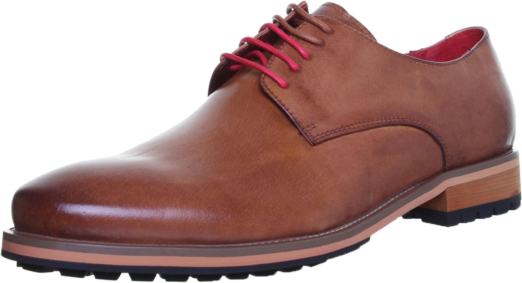Justin Reece Oliver Rugged Commando Rubber Sole Mens Leather Matt Shoes