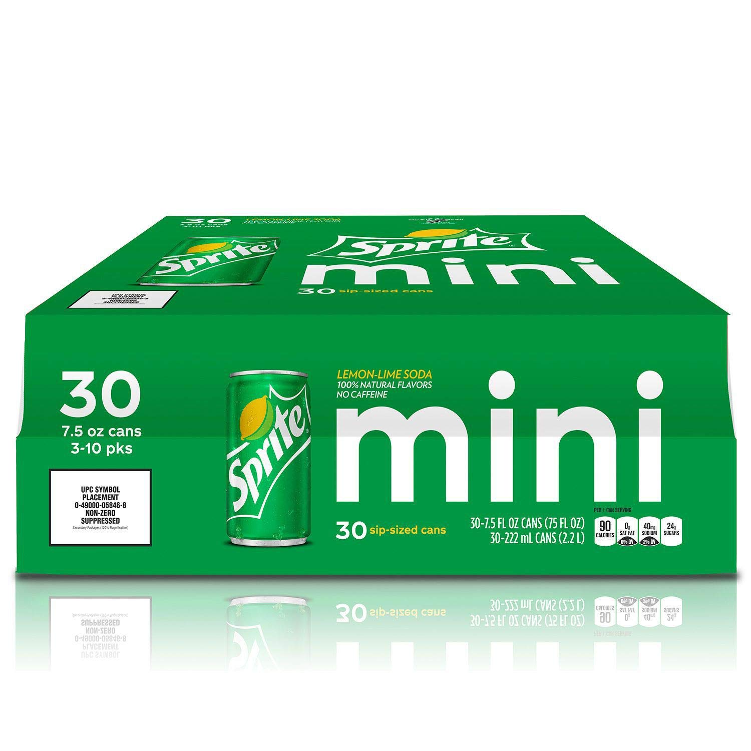 Sprite Can with Strawヒンジボックス Sprite Mini Cans, 7.5 Fluid Ounce (Pack of 30) in Saudi Arabia