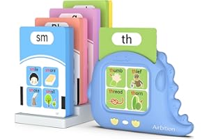 Phonics Talking Flash Cards for Toddlers 3-8, Airbition Learn to Read in 20 Stages, Digraphs CVC Blends Long Vowel Sounds Spelling Reading,Kindergarten First Second Grade Homeschool Educational Study