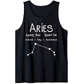 Vintage Distressed Aries Symbol Zodiac Sign Birthday Gift Tank Top