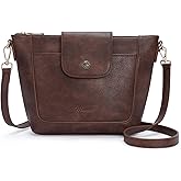 VIMUTI Small Crossbody Bags for Women, Flap Leather Purse for Women Vegan Leather Shoulder Handbag with Adjustable Strap