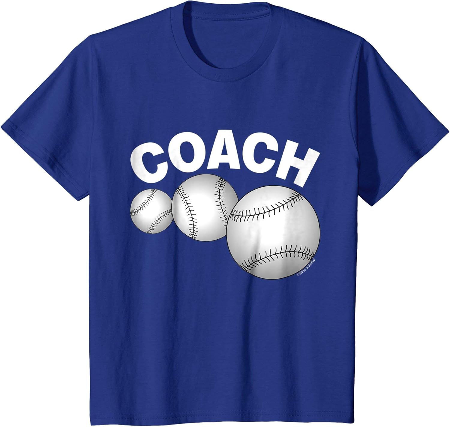 Baseball Coach Baseballs White Text TShirt Clothing