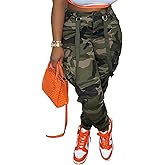 Seltaon Casual Camo Cargo Pants for Women Fall Camouflage Army Fatigue Jogger Sweatpants Trousers Plus Size