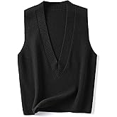 Wowcarbazole Women's Sweater Vest V Neck Pullover Knitwear Tank Top Trendy Sleeveless Sweater Fall 2025