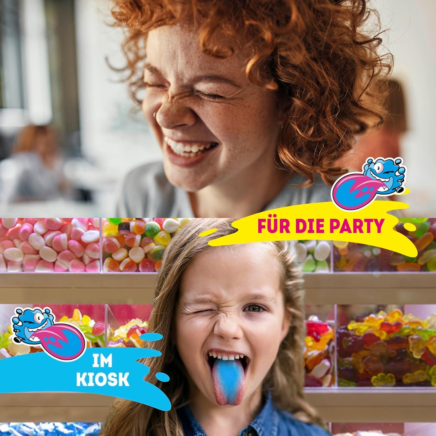 Center Shock Zungenmaler Pillow, Box mit 100 Kaugummis, Extra saurer mit Füllung, geeignet für Geburtstag, Pinata, Candy-Bar und Weihnachten, 400g 5