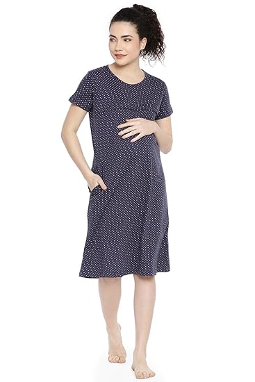 Women Printed Maternity Gown