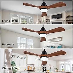 OMYU 42 Inch Ceiling Fans with Lights and