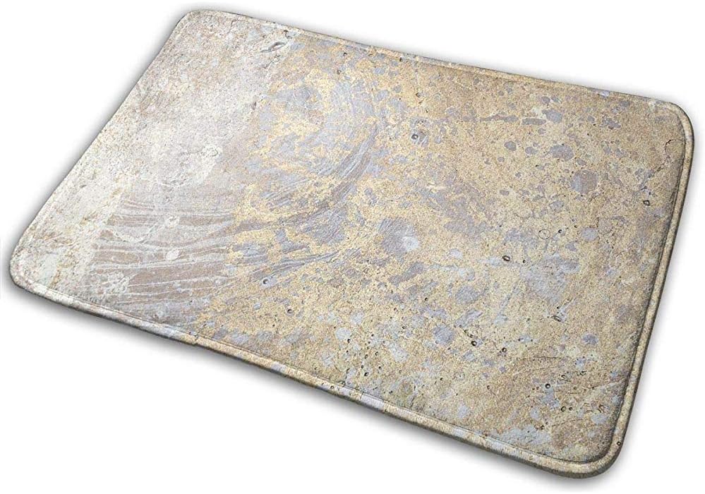 Alfombra Entrada,Mármol Oro Amarillo Antideslizante Alfombra De Piso