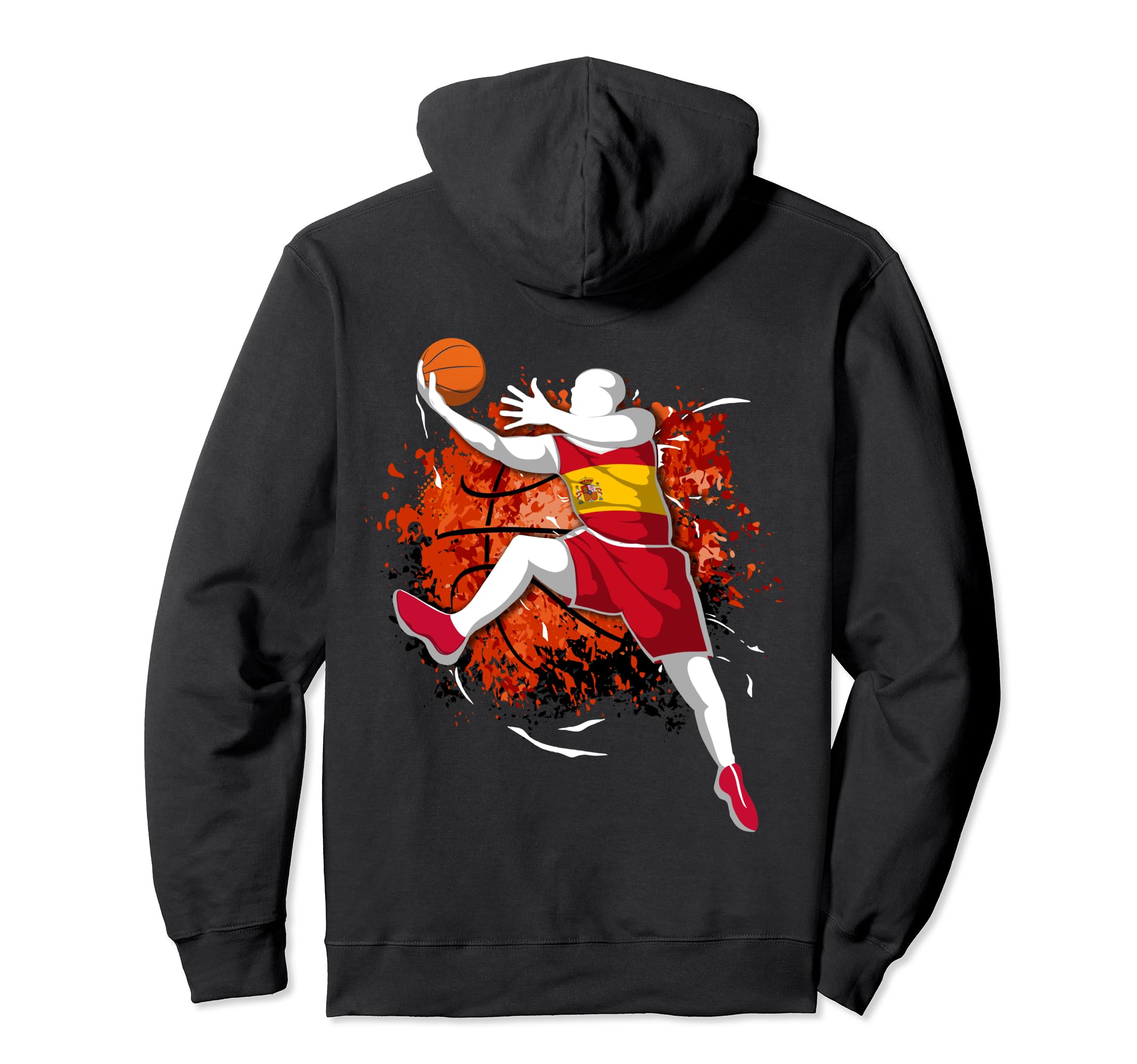 Proud Spain Basketball Lovers Spanish National Flag Sport Pullover Hoodie
